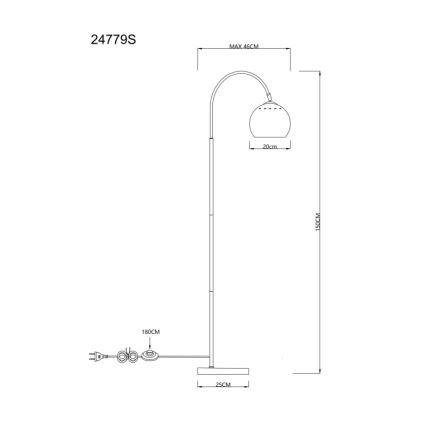 Globo - Επιδαπέδιο φωτιστικό 1xE27/60W/230V μπεζ