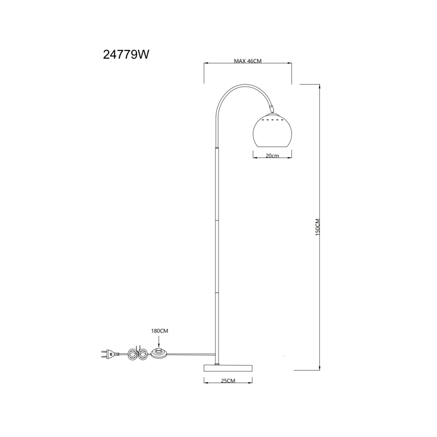 Globo - Επιδαπέδιο φωτιστικό 1xE27/60W/230V λευκό