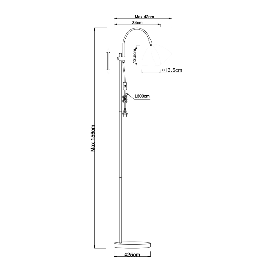 Globo - Επιδαπέδια λάμπα 1xE14/40W/230V