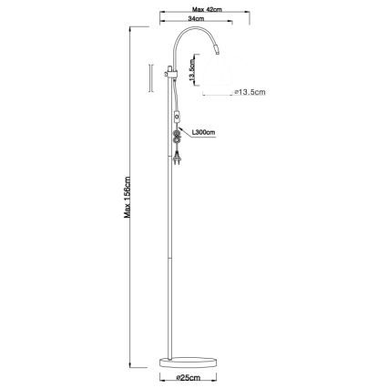 Globo - Επιδαπέδια λάμπα 1xE14/40W/230V