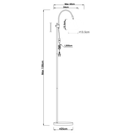 Globo - Επιδαπέδια λάμπα 1xE14/40W/230V