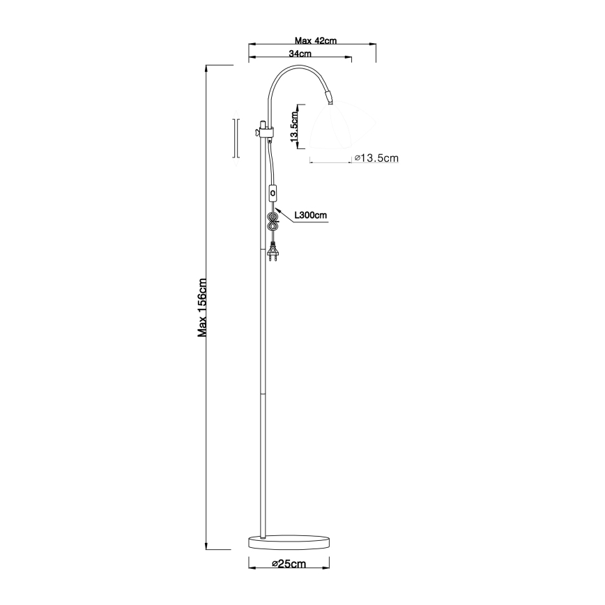 Globo - Επιδαπέδια λάμπα 1xE14/40W/230V