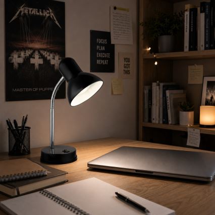 Globo - Επιτραπέζιο φωτιστικό 1xE27/40W/230V μαύρο