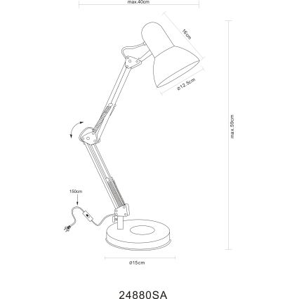 Globo - Επιτραπέζιο φωτιστικό 1xE27/40W/230V