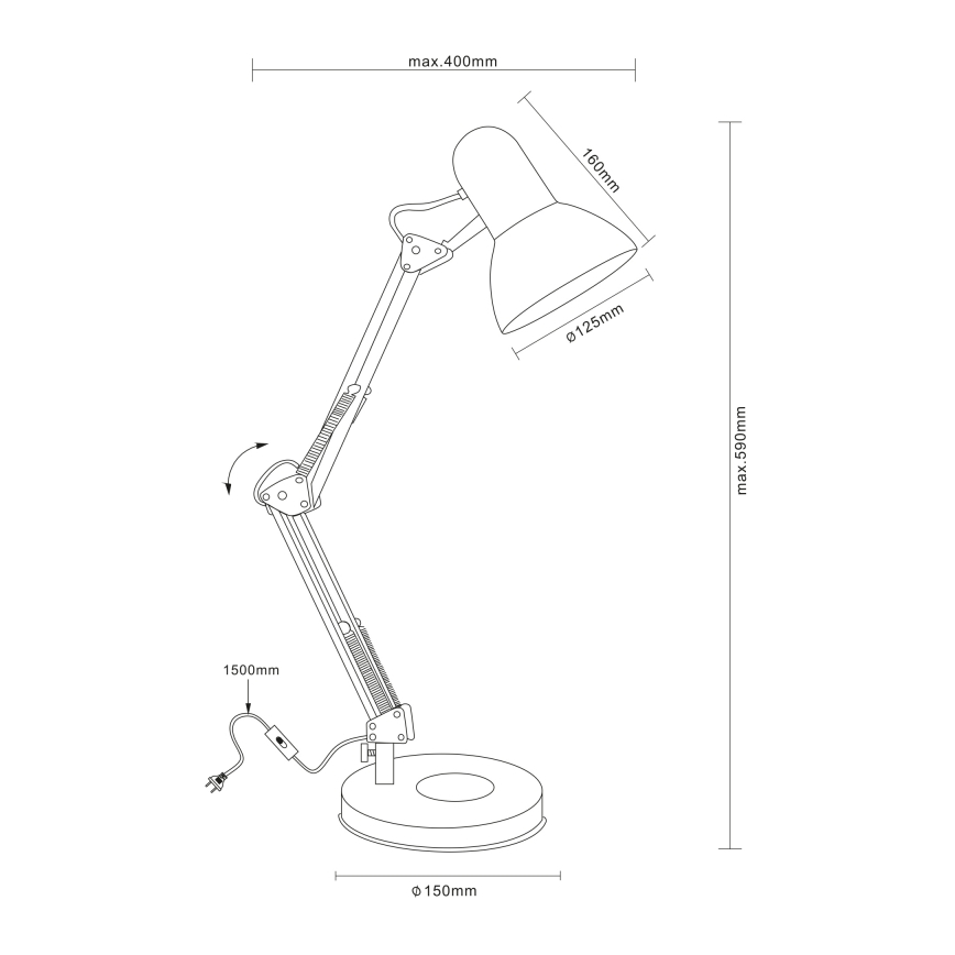 Globo - Επιτραπέζια λάμπα 1xE27/40W/230V