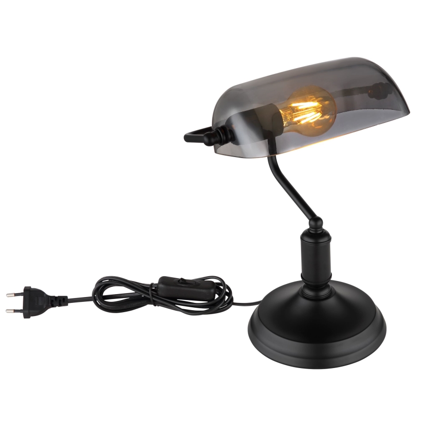 Globo - Eπιτραπέζια λάμπα 1xE27/60W/230V μαύρο