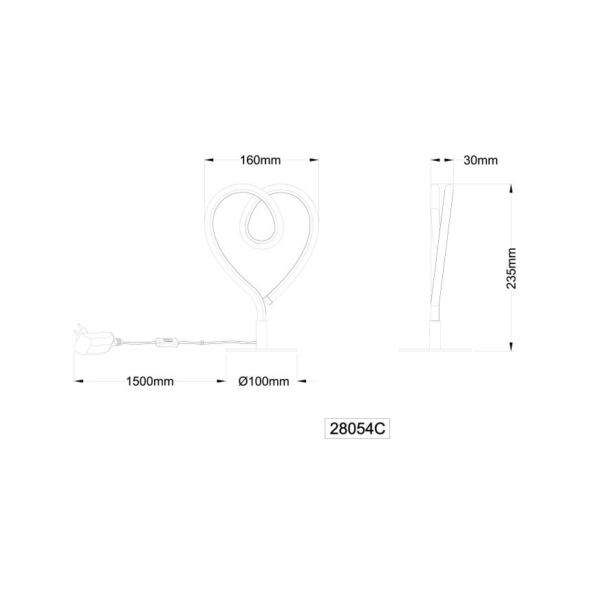 Globo - Επιτραπέζιο φωτιστικό LED LED/6W/230V γυαλιστερό χρώμιο