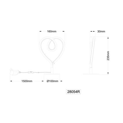 Globo - Επιτραπέζιο φωτιστικό LED LED/6W/230V κόκκινο