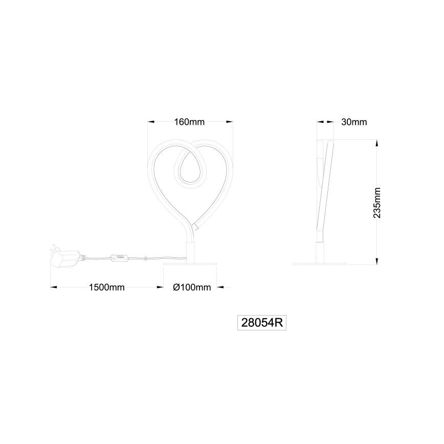 Globo - Επιτραπέζιο φωτιστικό LED LED/6W/230V κόκκινο