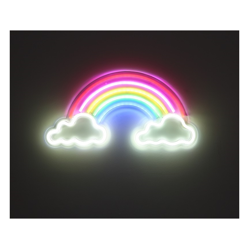 Globo - LED Διακοσμητικό φωτιστικό τοίχου Neon LED/3W/USB ουράνιο τόξο
