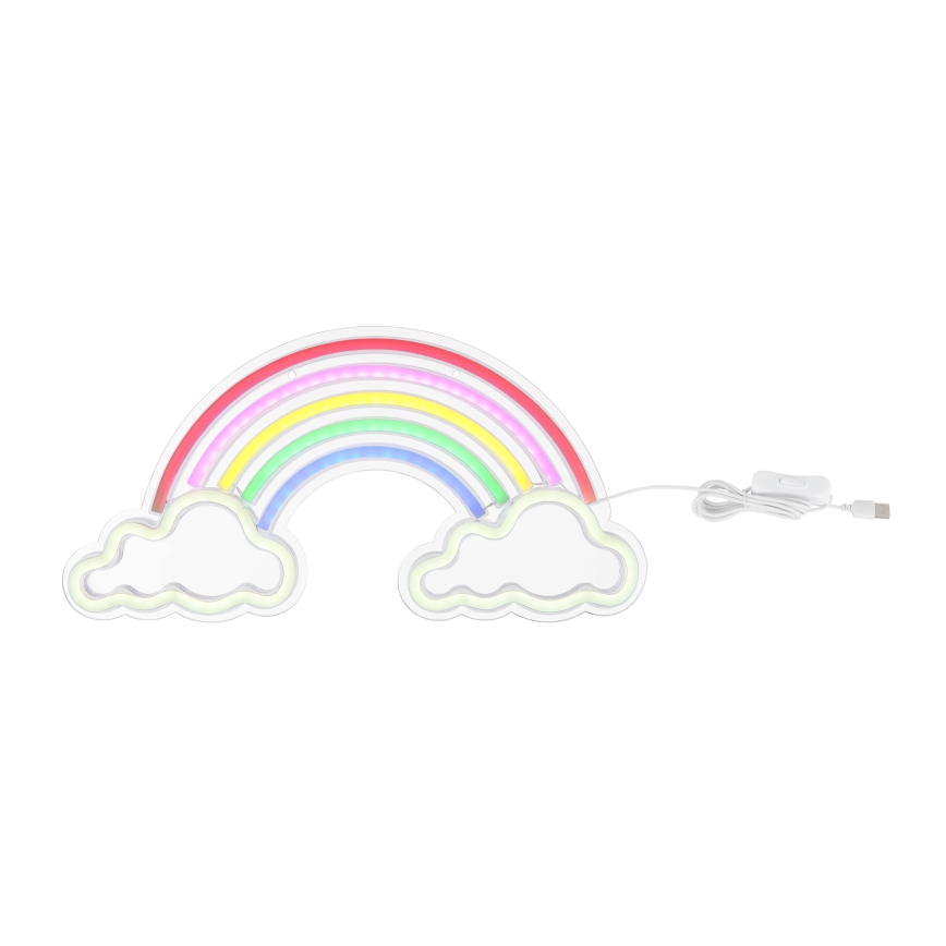 Globo - LED Διακοσμητικό φωτιστικό τοίχου Neon LED/3W/USB ουράνιο τόξο