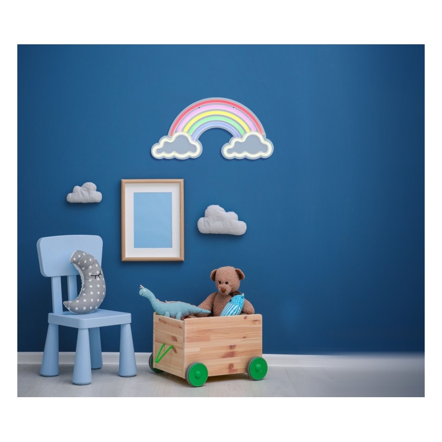 Globo - LED Νεονική Διακοσμητική Επιτοίχια Φωτιστική Λωρίδα LED/3W/USB ουράνιο τόξο