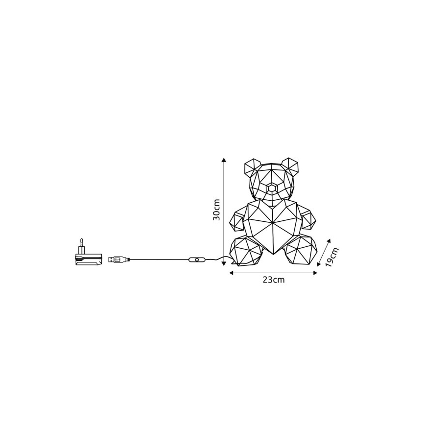 Globo - LED Επιτραπέζιο διακοσμητικό LED/6W/5V USB αρκούδα
