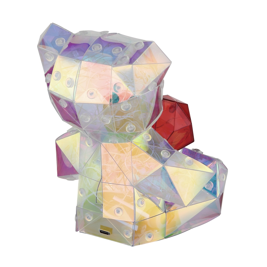 Globo - Φωτιστικό LED επιτραπέζιο διακοσμητικό με ρυθμιζόμενη ένταση, επαναφορτιζόμενο LED/3W/5V 1200 mAh αρκουδάκι