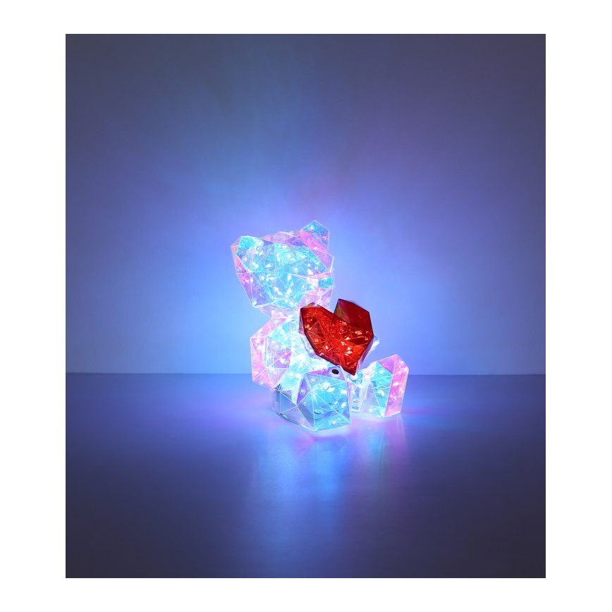 Globo - Φωτιστικό LED επιτραπέζιο διακοσμητικό με ρυθμιζόμενη ένταση, επαναφορτιζόμενο LED/3W/5V 1200 mAh αρκουδάκι