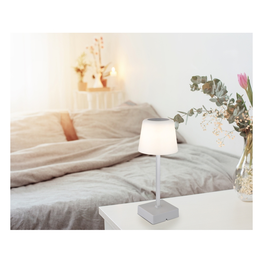 Globo - Επιτραπέζια λάμπα αφής dimming LED LED/2W/5V 3000/4500/6500K 800 mAh ασημί