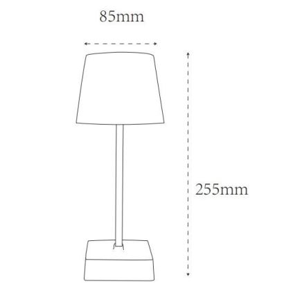 Globo - Επιτραπέζια λάμπα αφής dimming LED LED/2W/5V 3000/4500/6500K 800 mAh λευκό