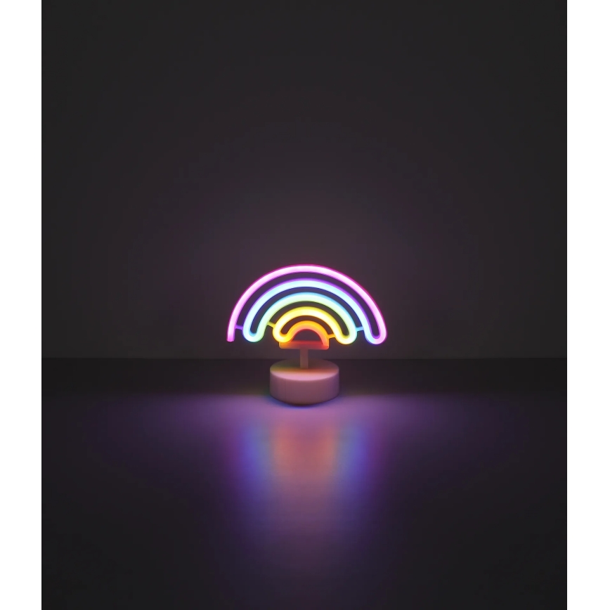 Globo - Επιτραπέζιο διακοσμητικό LED Neon LED/2W/3xAA ουράνιο τόξο