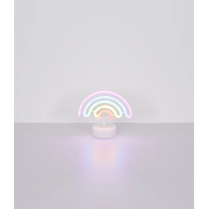 Globo - Επιτραπέζιο διακοσμητικό LED Neon LED/2W/3xAA ουράνιο τόξο