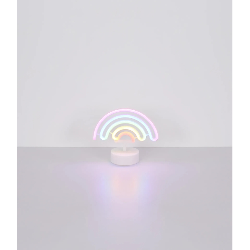 Globo - Επιτραπέζιο διακοσμητικό LED Neon LED/2W/3xAA ουράνιο τόξο