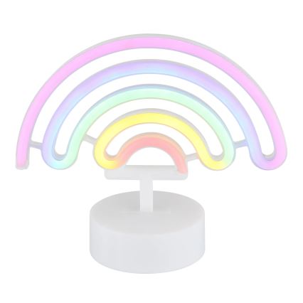 Globo - Επιτραπέζιο διακοσμητικό LED Neon LED/2W/3xAA ουράνιο τόξο