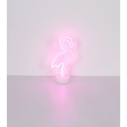Globo - Επιτραπέζιο διακοσμητικό LED Neon LED/2W/3xAA φλαμίνγκο
