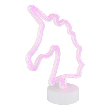 Globo 28065 - Επιτραπέζιο διακοσμητικό LED Neon UNICORN II LED/2W/3xAA μονόκερος