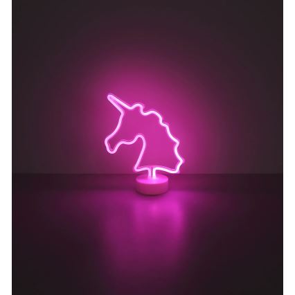 Globo 28065 - Επιτραπέζιο διακοσμητικό LED Neon UNICORN II LED/2W/3xAA μονόκερος