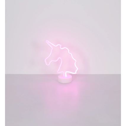 Globo 28065 - Επιτραπέζιο διακοσμητικό LED Neon UNICORN II LED/2W/3xAA μονόκερος