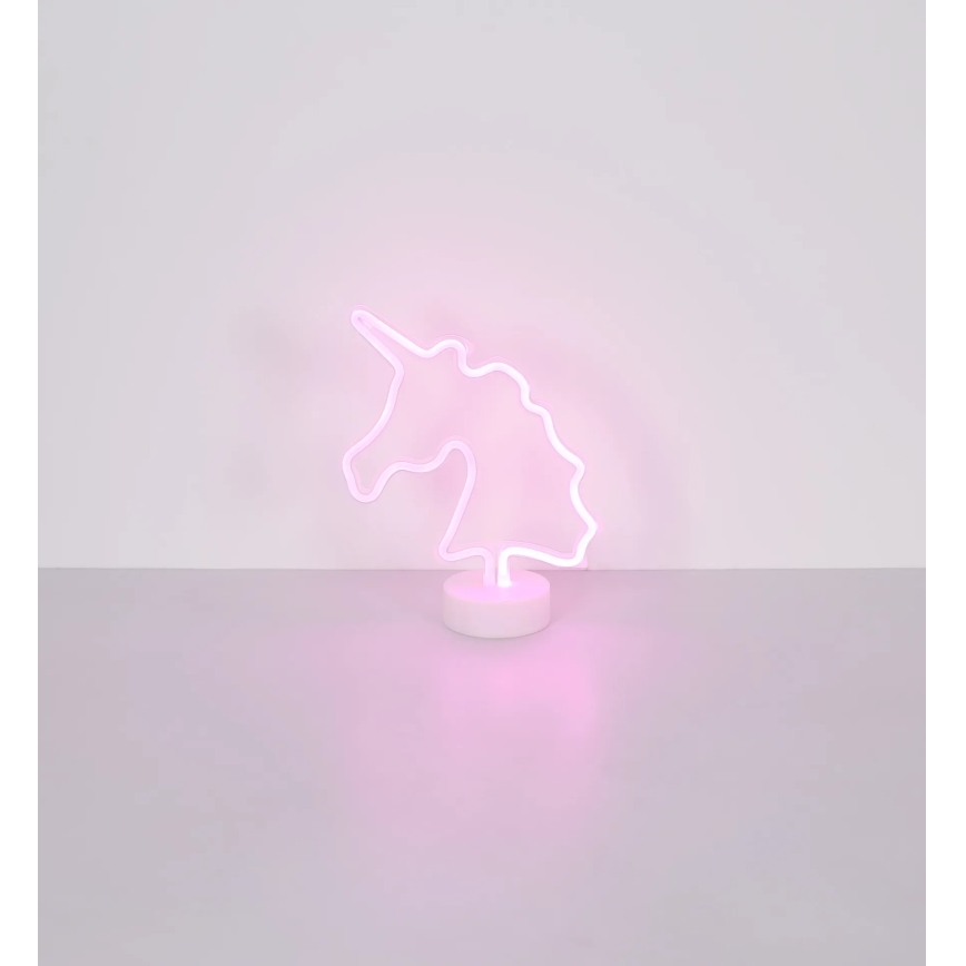 Globo 28065 - Επιτραπέζιο διακοσμητικό LED Neon UNICORN II LED/2W/3xAA μονόκερος