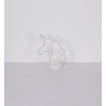 Globo 28065 - Επιτραπέζιο διακοσμητικό LED Neon UNICORN II LED/2W/3xAA μονόκερος