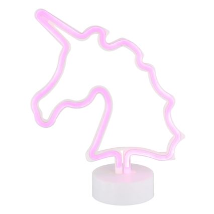 Globo 28065 - Επιτραπέζιο διακοσμητικό LED Neon UNICORN II LED/2W/3xAA μονόκερος
