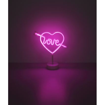 Globo - LED Νεονική διακοσμητική επιτραπέζια λάμπα LED/2W/3xAA καρδιά