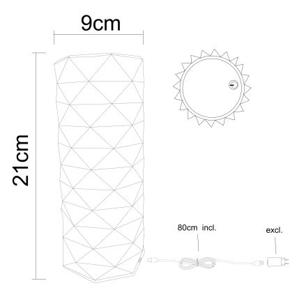 Globo - Επιτραπέζια λάμπα αφής dimming LED LED/1W/5V 2700/4000/6500K 800 mAh