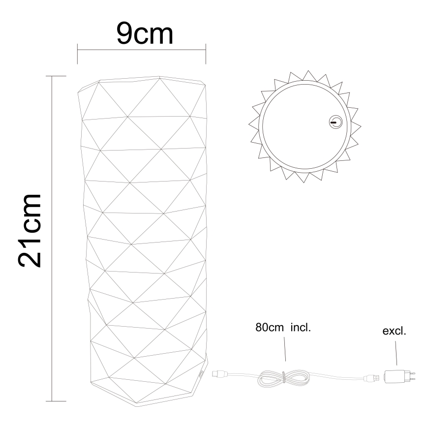 Globo - Επιτραπέζια λάμπα αφής dimming LED LED/1W/5V 2700/4000/6500K 800 mAh