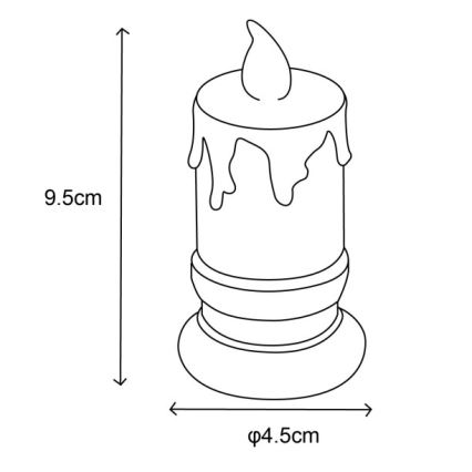 Globo - ΣΕΤ 2x LED Κερί LED/0,25W/3xLR1130