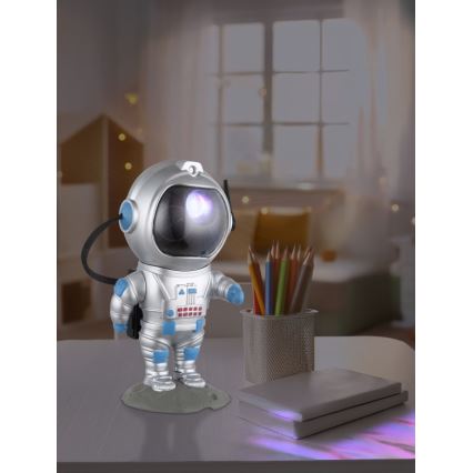 Globo - LED RGB Eπιτραπέζιο φωτιστικό LED/4,5W/5V αστροναύτης ασημί