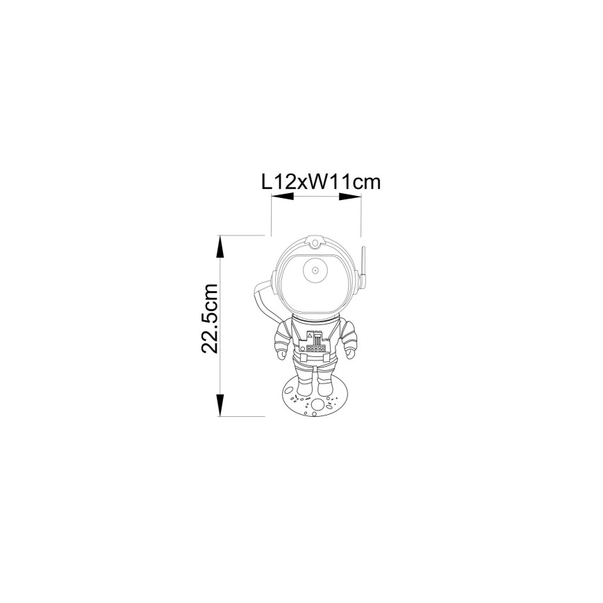 Globo - LED RGB Eπιτραπέζιο φωτιστικό LED/4,5W/5V αστροναύτης ασημί
