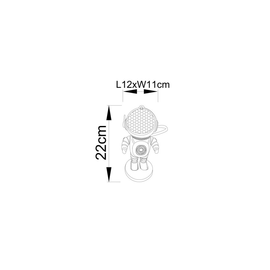 Globo - LED RGB Eπιτραπέζιο φωτιστικό LED/6W/5V αστροναύτης  λευκό