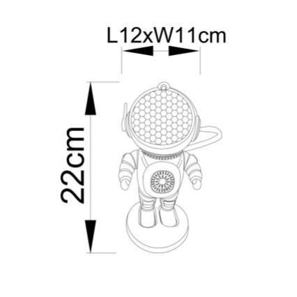Globo - Επιτραπέζιο φωτιστικό LED RGB LED/6W/5V αστροναύτης λευκό