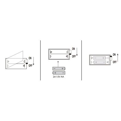 Globo - LED γιρλάντα 20xLED/2xAA 2,2m θερμό λευκό