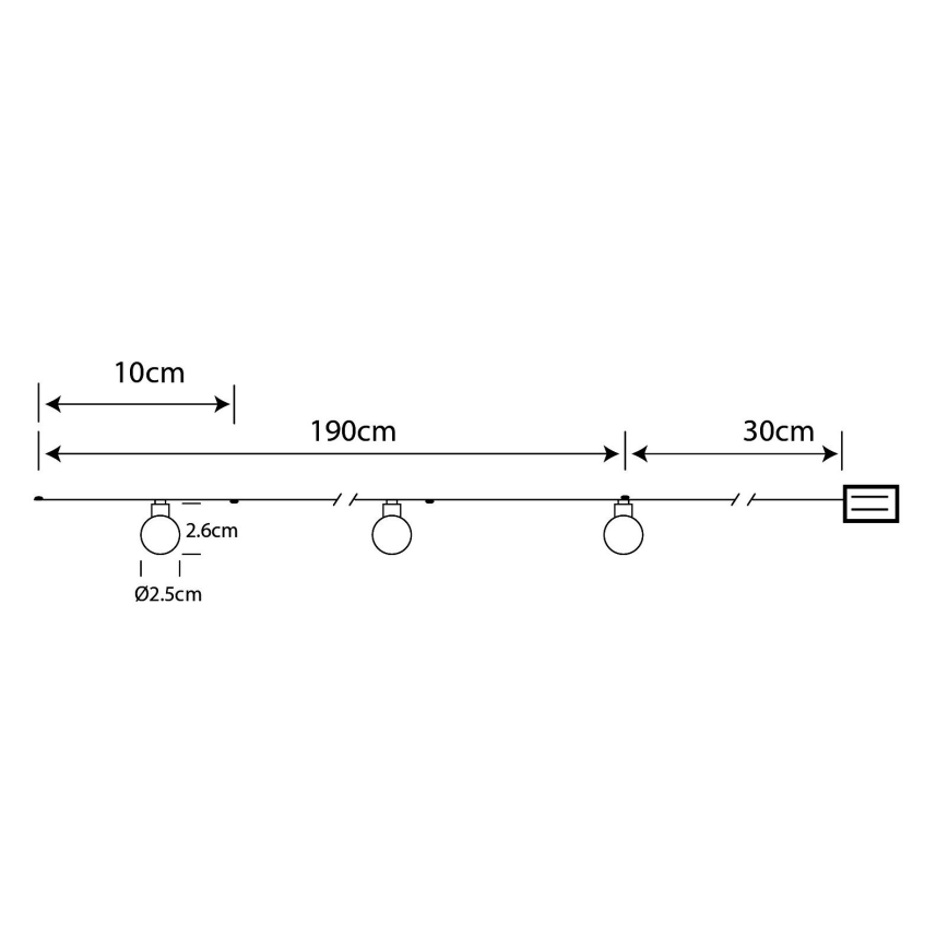 Globo - Χριστουγεννιάτικα λαμπάκια LED 20xLED/2xAA 2,2m θερμό λευκό