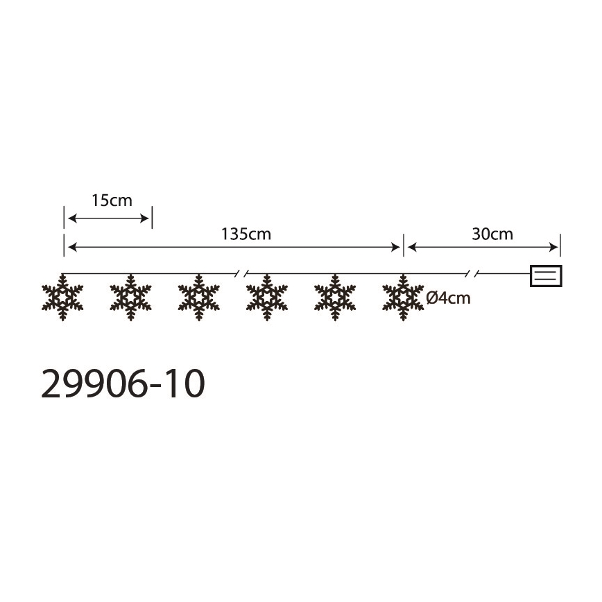Globo 29906-10 - Διακοσμητική γιρλάντα LED 10xLED/0,03W/2xAA