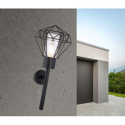 Globo - Επιτοίχιο φωτιστικό εξωτερικού χώρου 1xE27/15W/230V IP44