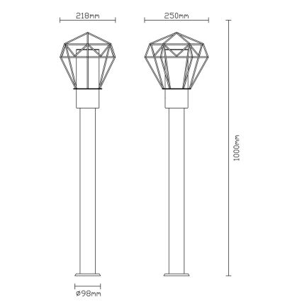 Globo - Λάμπα εξωτερικού χώρου 1xE27/15W/230V IP44