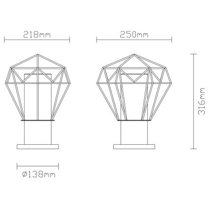 Globo - Λάμπα εξωτερικού χώρου 1xE27/15W/230V IP44