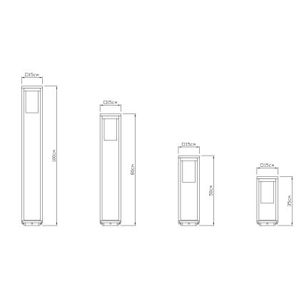 Globo - Λάμπα εξωτερικού χώρου 1xE27/15W/230V IP44
