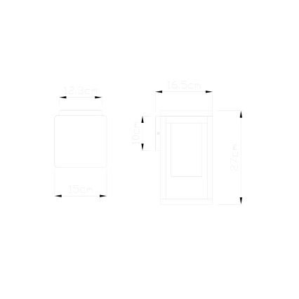 Globo - Φως τοίχου εξωτερικού χώρου 1xE27/40W/230V IP44