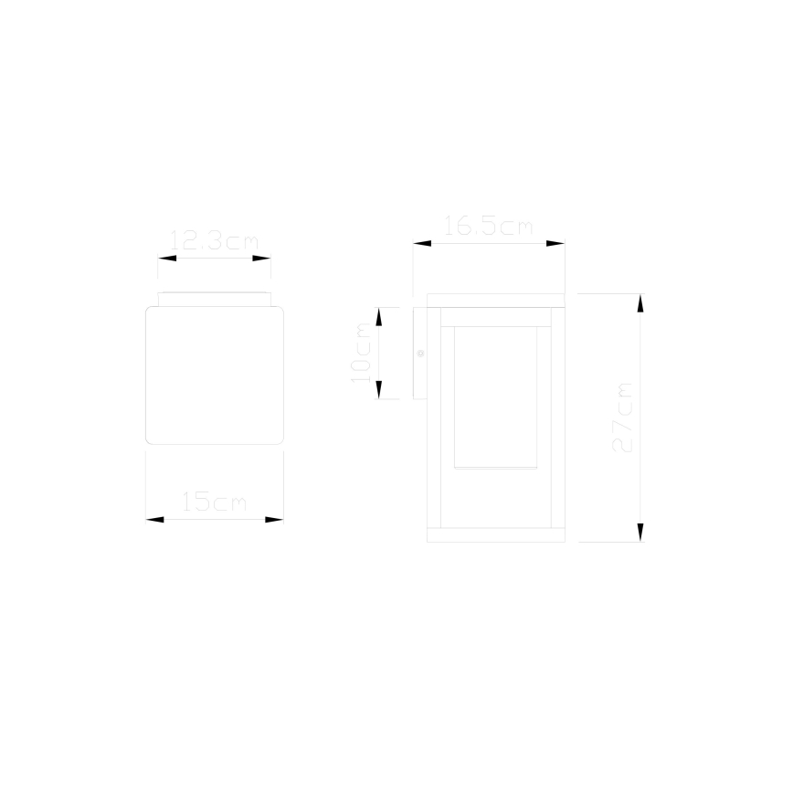 Globo - Φως τοίχου εξωτερικού χώρου 1xE27/40W/230V IP44