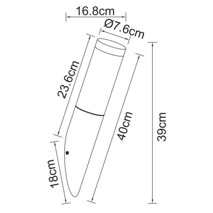 Globo - Φως τοίχου εξωτερικού χώρου 1xE27/60W/230V